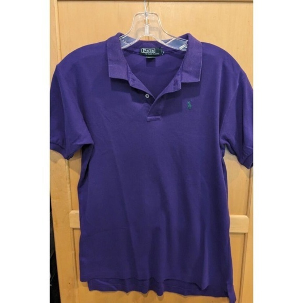 Polo Ralph Lauren Mens SMALL Purple‎ short Sleeve Button Down Shirt Casual Polo